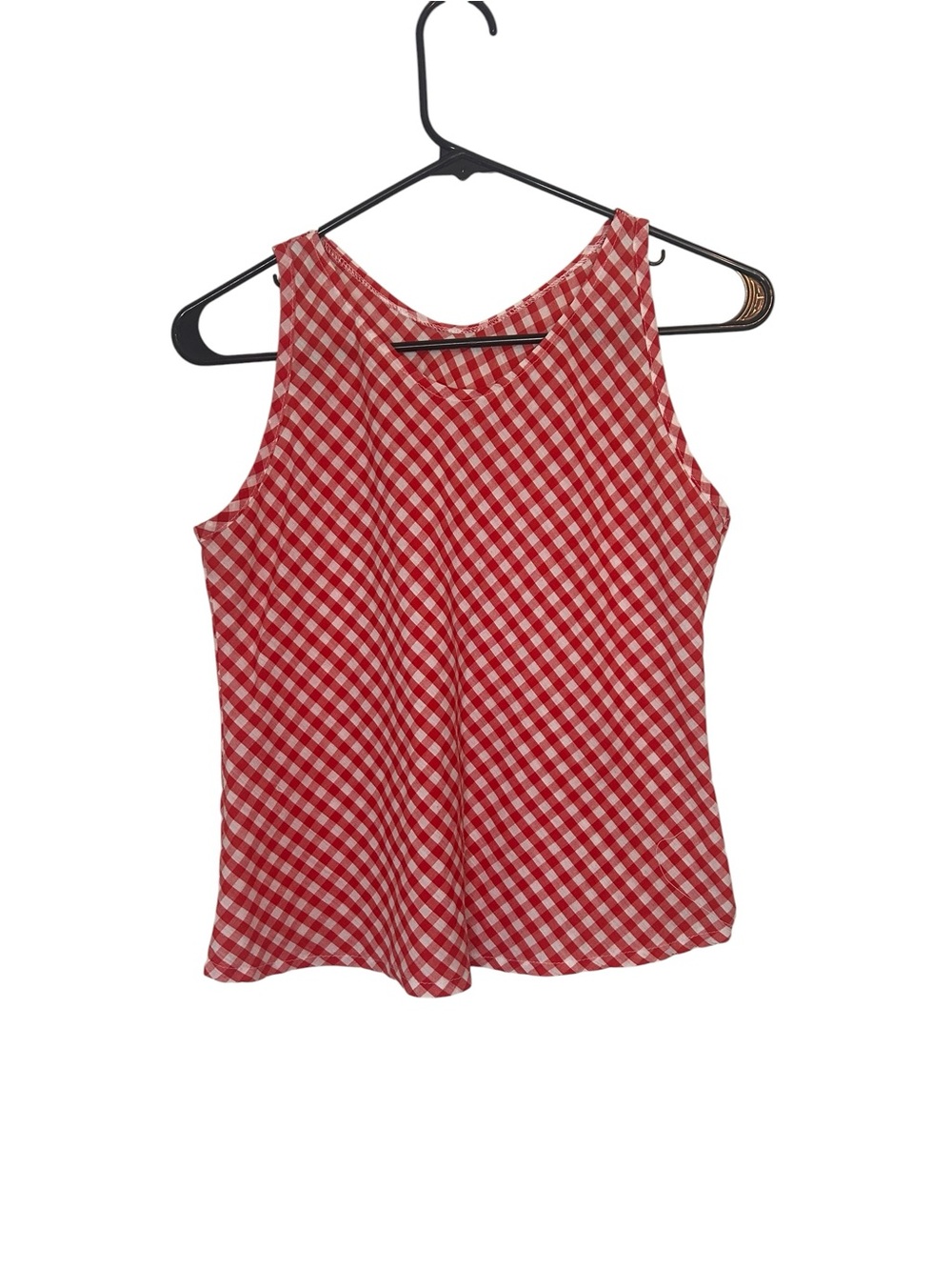 Women’s Handmade Red Gingham Sleeveless Tank Top
